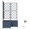 Jardinières de jardin 1 pc Gris 80 x 80 x 142 cm Plastique 