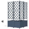 Jardinières de jardin 1 pc Gris 80 x 80 x 142 cm Plastique 