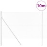 Jeu de Poteaux de Clôture Argent 1.5 x 10 m Acier galvanisé 