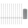Clôture Euro avec 11 poteaux en U Argent 0,6x25 m Acier 