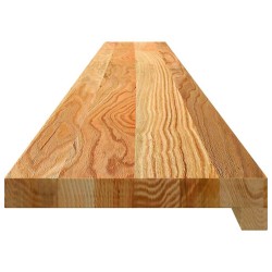 Appuis de fenêtre 2 pcs marron clair bois de chêne massif 