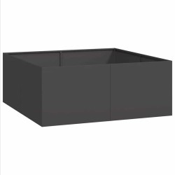 Jardinière noir 100x100x40 cm acier 