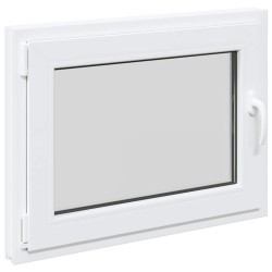 Fenêtre de sous-sol« RISOR » 80 x 70 cm oscillo-battante DIN gauche blanche 