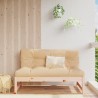 Canapé central 120x80 cm bois de pin massif 