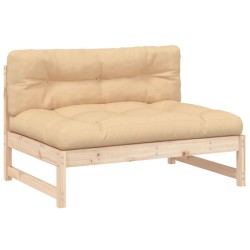 Canapé central 120x80 cm bois de pin massif 