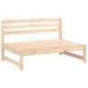 Canapé central 120x80 cm bois de pin massif 