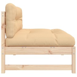 Canapé central 120x80 cm bois de pin massif 
