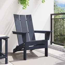 Chaise Adirondack Pliante Bleu Marine 74,5x80,5x90 cm HDPE 