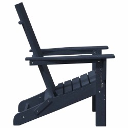 Chaise Adirondack Pliante Bleu Marine 74,5x80,5x90 cm HDPE 