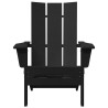 Chaise Adirondack pliante Noire 74,5x80,5x90 cm HDPE 