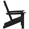 Chaise Adirondack pliante Noire 74,5x80,5x90 cm HDPE 