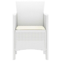 Ensemble de chaises de jardin 4 pcs Blanc 53 x 49 x 85 cm 