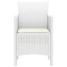 Ensemble de chaises de jardin 4 pcs Blanc 53 x 49 x 85 cm 
