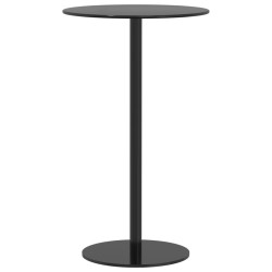 Table de jardin ronde noir Ø60x105 cm acier 