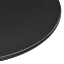 Table de jardin ronde noir Ø60x105 cm acier 
