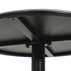 Table de jardin ronde noir Ø60x105 cm acier 