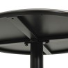 Table de jardin ronde noir Ø60x105 cm acier 