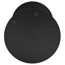 Table de jardin ronde noir Ø60x105 cm acier 