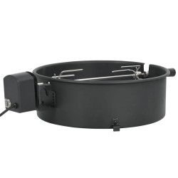 Kit d'anneau de rôtissoire barbecue 47 cm Noir 