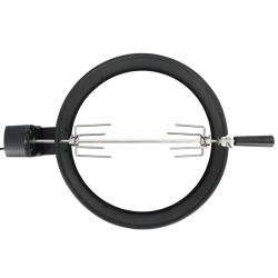 Kit d'anneau de rôtissoire barbecue 47 cm Noir 