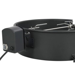 Kit d'anneau de rôtissoire barbecue 47 cm Noir 