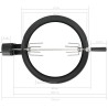 Kit d'anneau de rôtissoire barbecue 47 cm Noir 