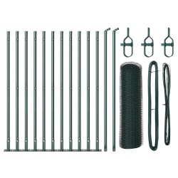 Ensemble de Clôture 2 Pièces Vert Forêt Acier Revêtu de Poudre 