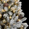 Sapin de Noël artificiel articulé 300 LED et boules 180 cm 