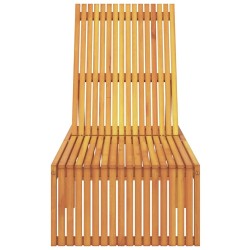 Chaise longue 200x55x30 cm en bois d'acacia massif 