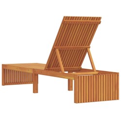 Chaise longue 200x55x30 cm en bois d'acacia massif 