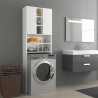 Meuble pour machine à laver blanc brillant 64x25,5x190 cm 
