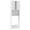 Meuble pour machine à laver blanc brillant 64x25,5x190 cm 