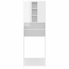 Meuble pour machine à laver blanc brillant 64x25,5x190 cm 