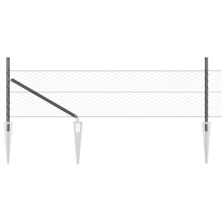 Clôture Hexagonale Grise 0.4x25 m Acier 