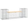 Banc de jardin design gabion 183x41x60,5 cm bois massif de pin 
