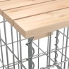 Banc de jardin design gabion 183x41x60,5 cm bois massif de pin 