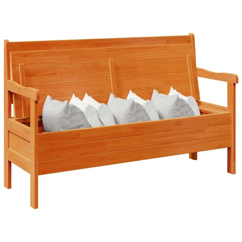Banc extérieur Acacia 119x76x44 cm en bois massif de pin 