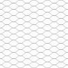 Clôture Hexagonale Grise 0.4x25 m Acier 
