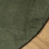 Tapis HUARTE à poils courts doux et lavable vert forêt Ø 200 cm 