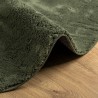 Tapis HUARTE à poils courts doux et lavable vert forêt Ø 200 cm 