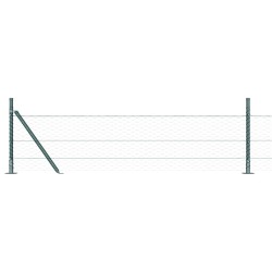 Ensemble de clôture Pack de 2 Vert forêt Métal 25 x 0.5 m 