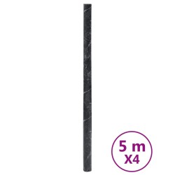 Autocollants auto-adhésifs pour meuble noir marbré 90x500cm PVC 