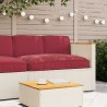 Set de coussins de palette avec oreiller 3 pcs Bordeaux 