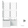 Jardinières de jardin 1 pc Blanc 80 x 80 x 142 cm Plastique 