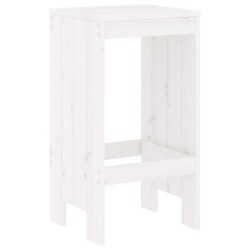 Tabourets de bar lot de 2 blanc 40x36x75 cm bois massif de pin 