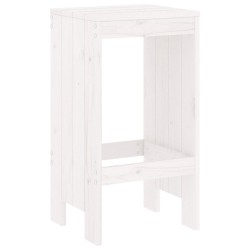 Tabourets de bar lot de 2 blanc 40x36x75 cm bois massif de pin 