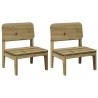 Chaises de jardin lot de 2 cire marron 60x52,5x72 cm 