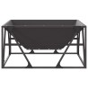 brasero carré noir 80x80x40 cm en acier 
