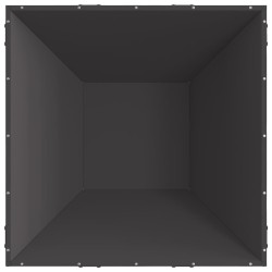 brasero carré noir 80x80x40 cm en acier 