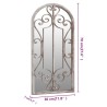 Miroir de jardin Sable 70x30 cm Fer pour utilisation extérieure 